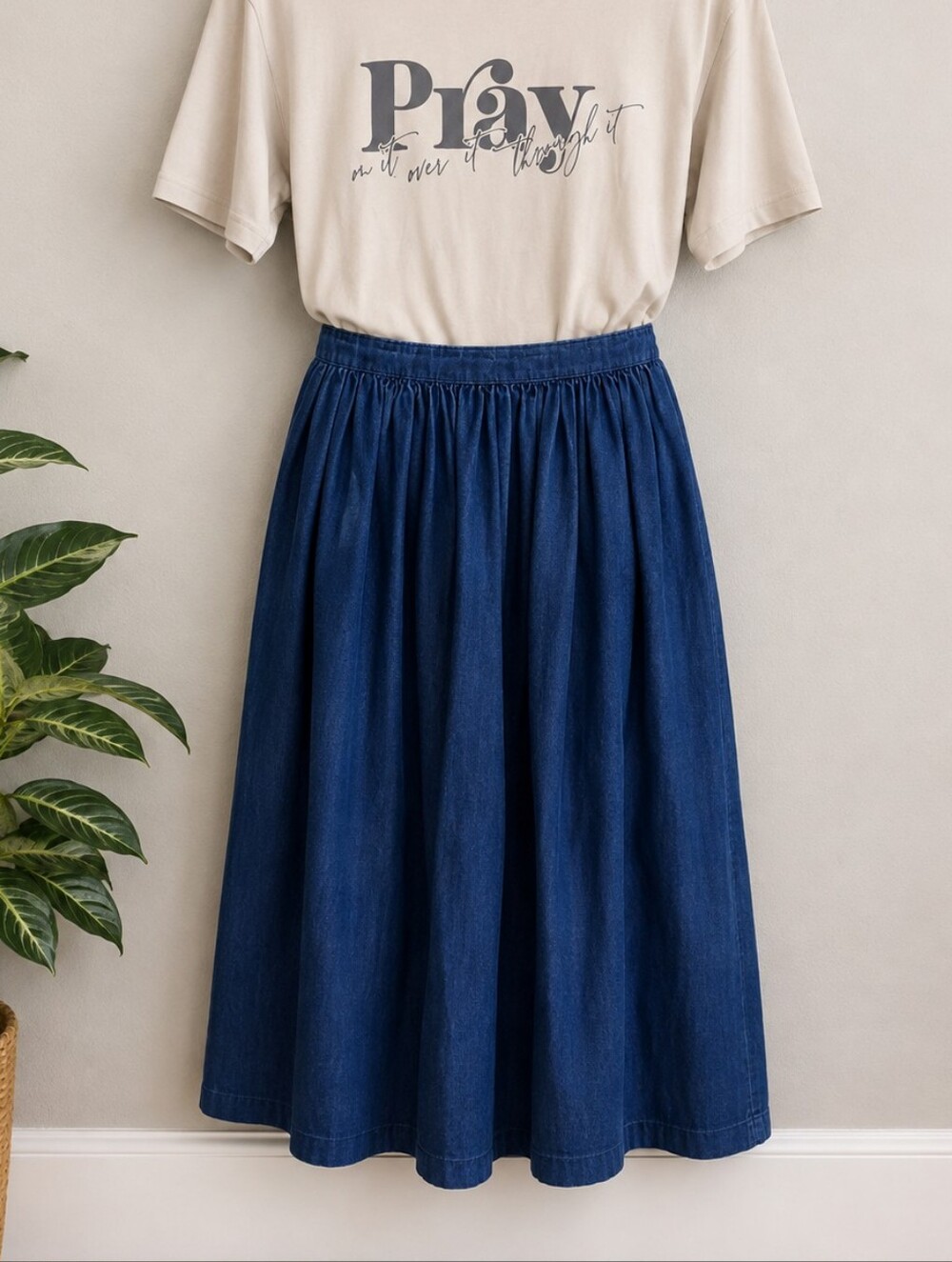 V I N T A G E:: Handmade Denim Skirt